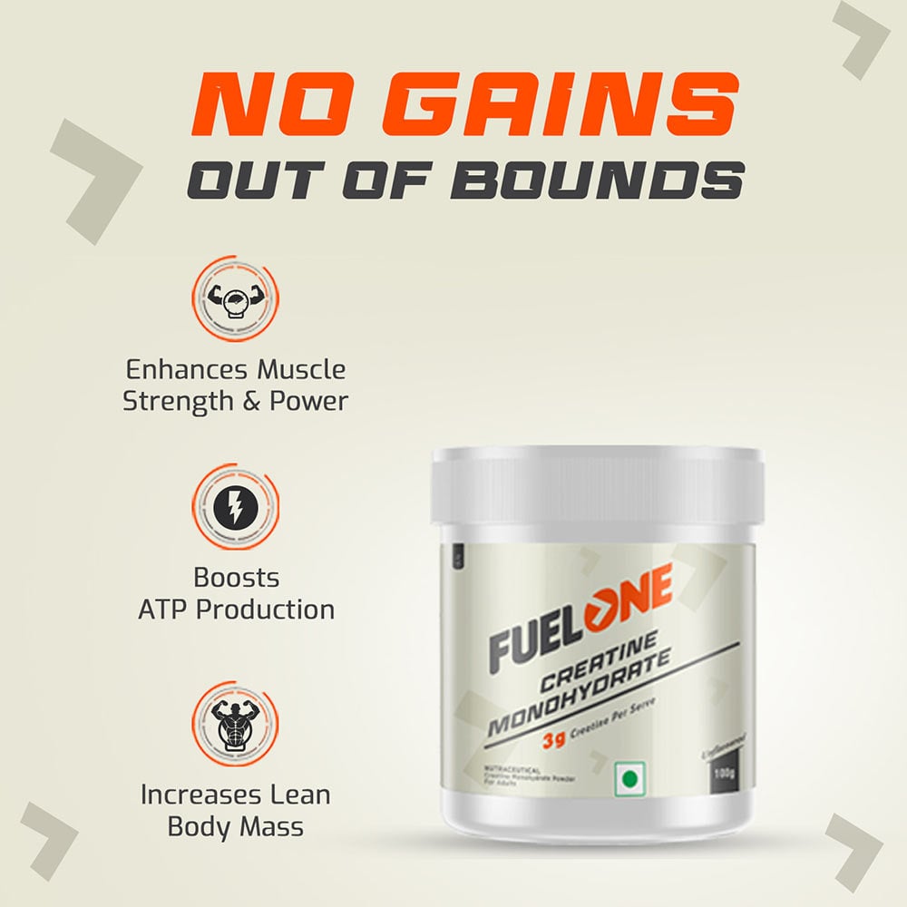 Fuel One Creatine Monohydrate, 100 g (0.22 lb) Unflavoured