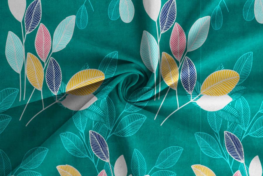 VAS COLLECTIONS Cloud Cotton Double Bedsheet 180 TC | Soft & Breathable Cotton Bedding Set with 2 Pillow Covers | Elegant Floral Printed Bed Sheet for Bedroom & Home | 90 x 90 Inches (Botanical Sage)