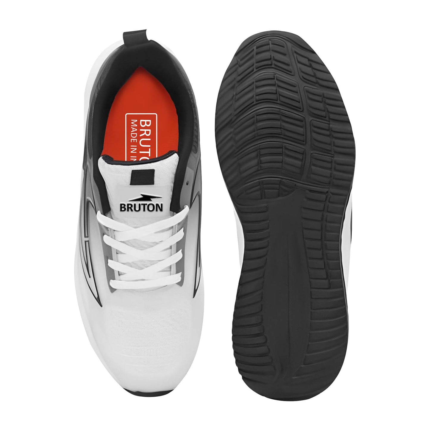 BRUTON EVA Lite Sport Shoes Running Shoes for Men- White