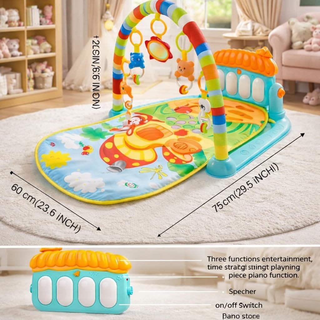 ToysBuddy Kick and Play Multi-Function ABS High Grade Plastic Piano Baby Gym and Fitness Rack Products