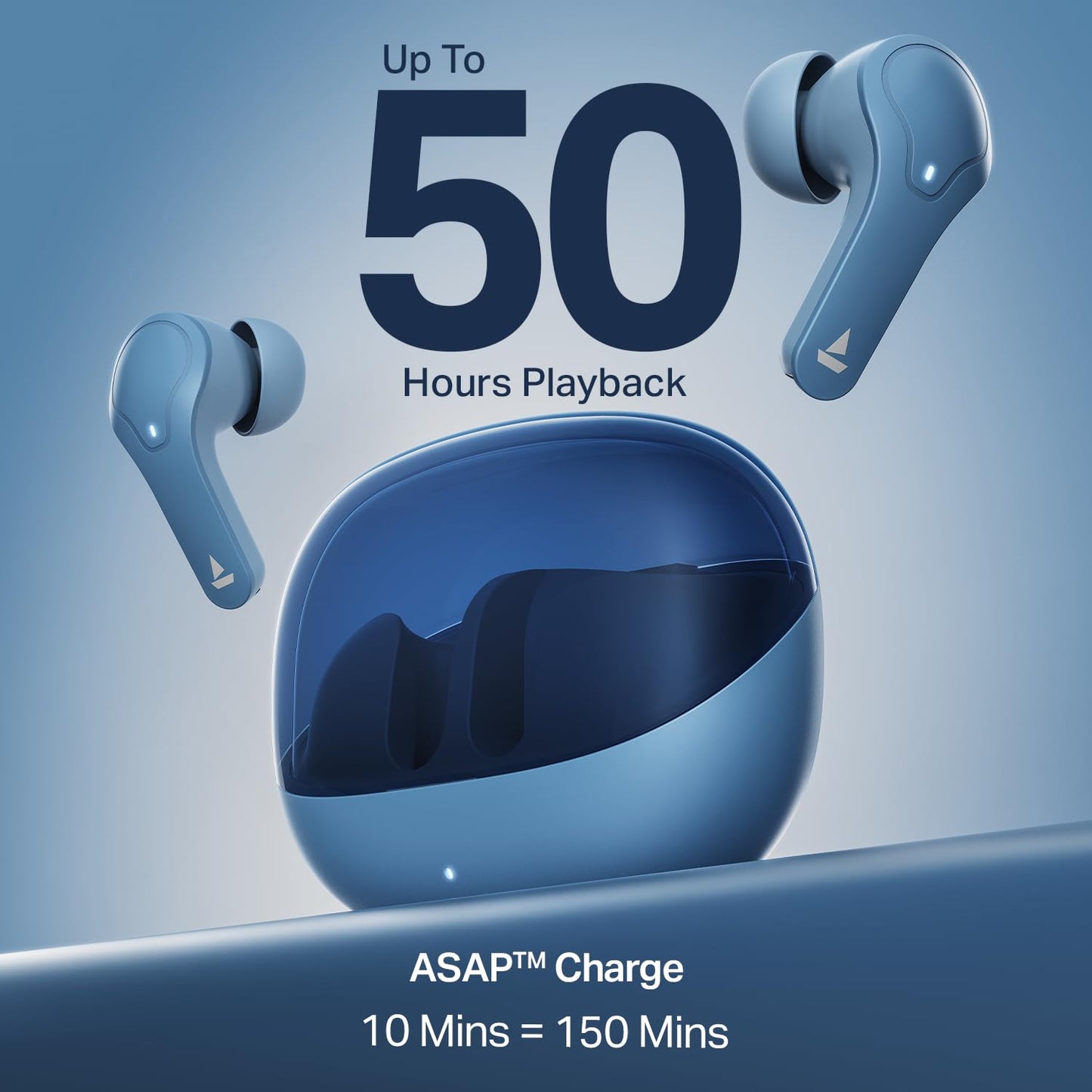 Boat Airdopes Plus 311, Glass Design, ENx Tech, Fast Charge, 50 Hrs Battery, Stream Ad Free Music via App Support Bluetooth Earbuds, TWS Ear Buds Wireless Earphones with mic (Charcoal Black)