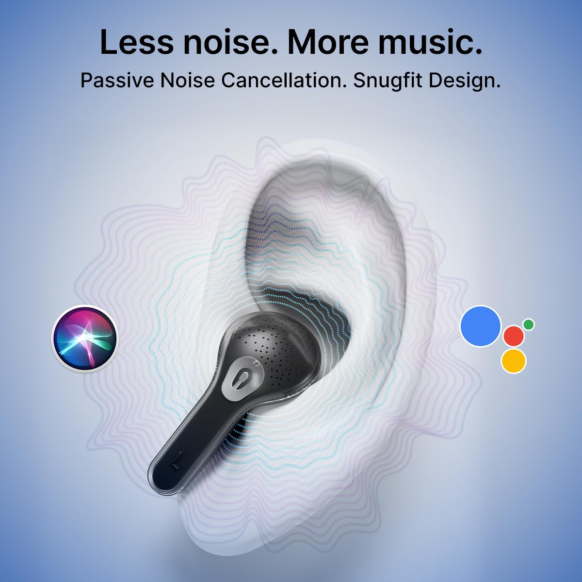 pTron Bassbuds NX TWS Ear Buds w/Smart Touch Display, 55hrs Playtime, Dual Mics, TruTalk AI-ENC Calls, 5 Music Equalisers, BTv6.0, Voice Assistant, Type C Charging, IPX5 Water Resistant (Pearl Black)