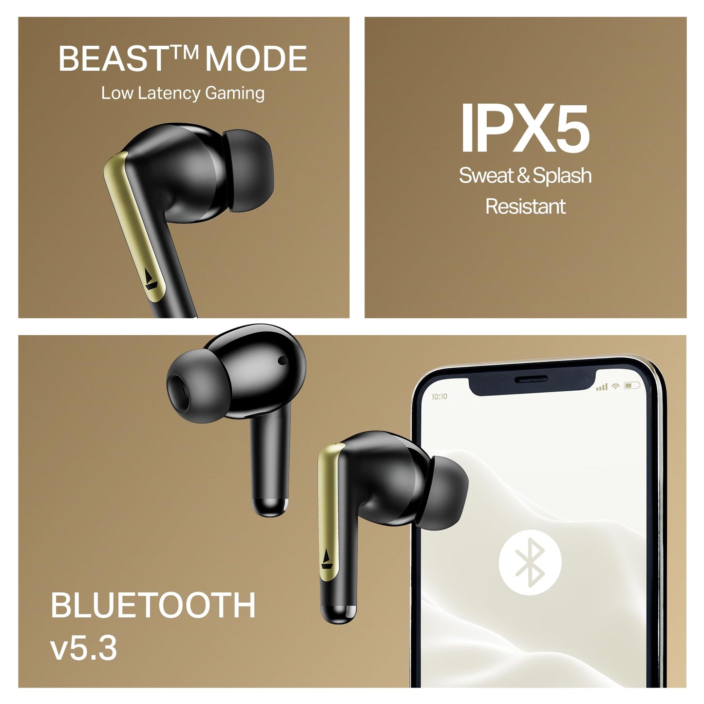Boat Airdopes 141 Gen 2, 4 Mics ENx Tech, 48 Hrs Playback, Free Music Streaming, Fast Charge, Low Latency, IPX4, v5.4 Bluetooth Earbuds, TWS Ear Buds Wireless Earphones with mic (Active White)