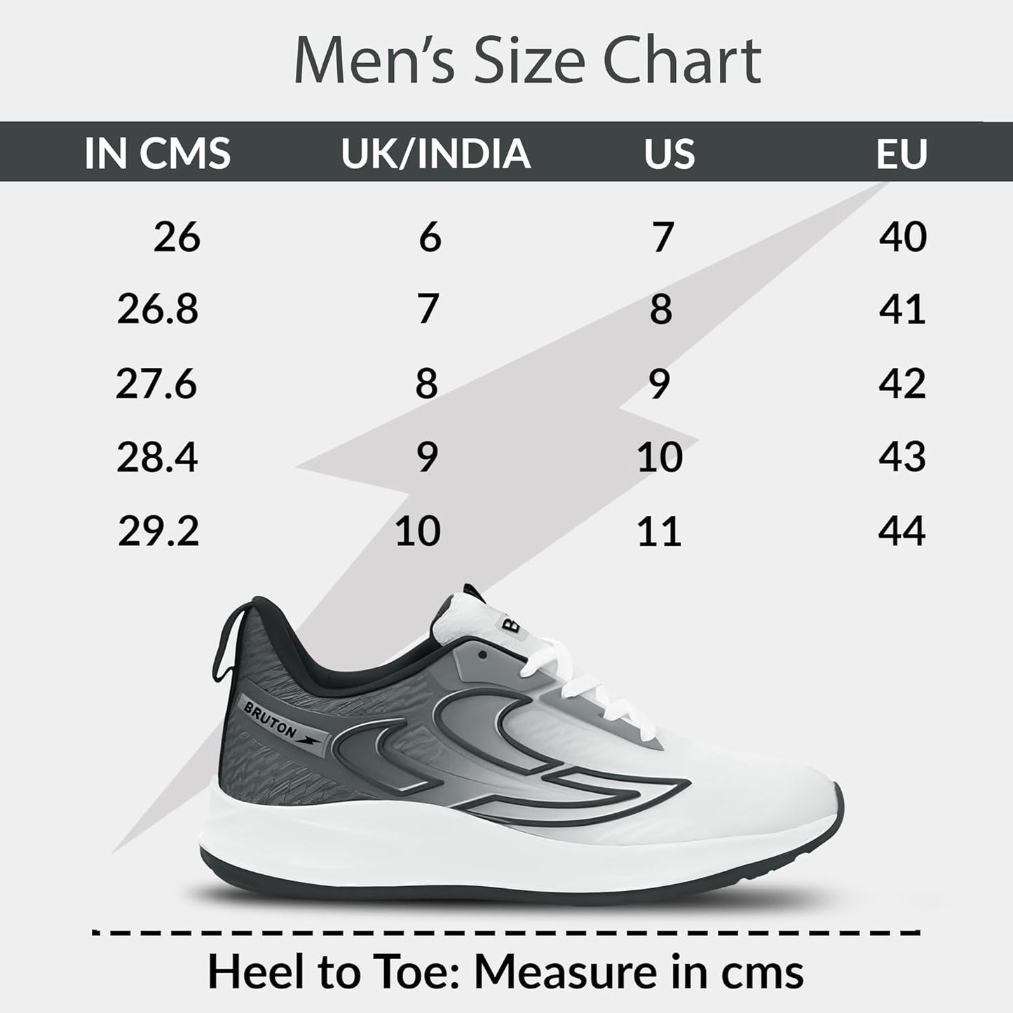 BRUTON EVA Lite Sport Shoes Running Shoes for Men- White