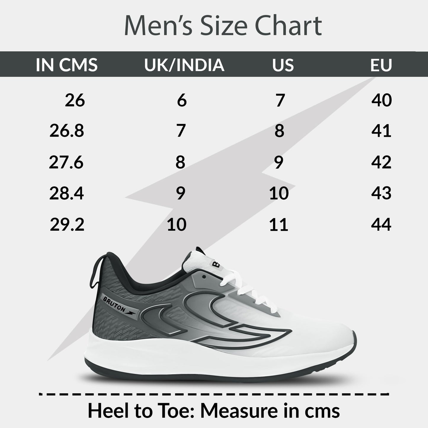BRUTON EVA Lite Sport Shoes Running Shoes for Men- White