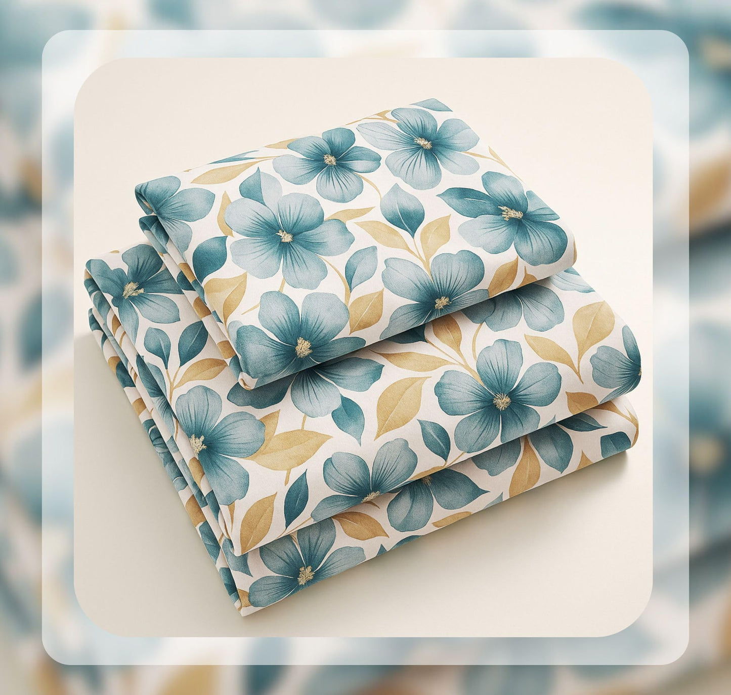 VAS COLLECTIONS Cloud Cotton Double Bedsheet 180 TC | Soft & Breathable Cotton Bedding Set with 2 Pillow Covers | Elegant Floral Printed Bed Sheet for Bedroom & Home | 90 x 90 Inches (Botanical Sage)