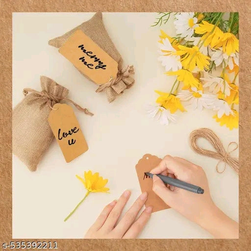 Premium Gift Tags, Double-Sided Avilable Kraft Paper