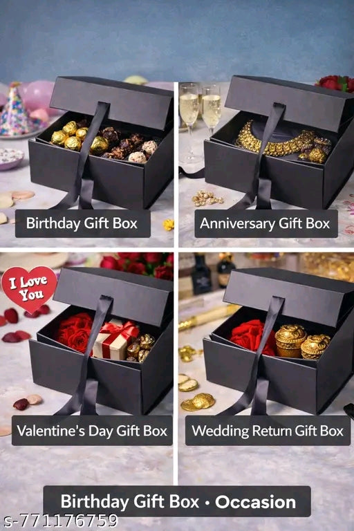 1 Piece Black Premium Collapsible Gift Box