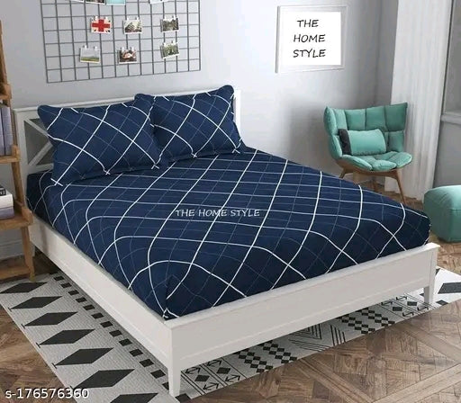 Royal Home Glace Cotton Elastic Fitted Printed