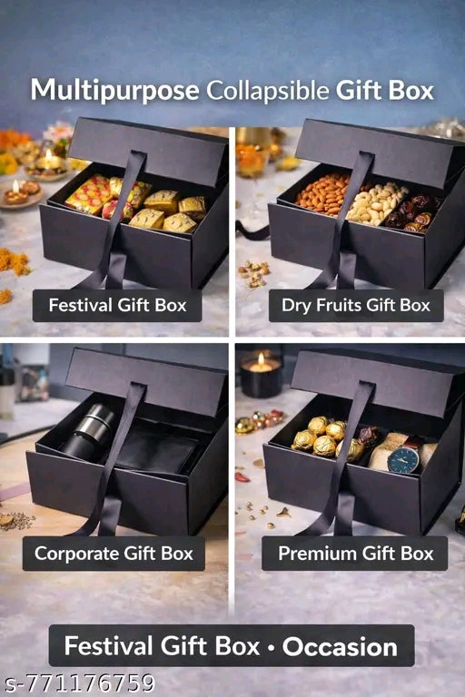 1 Piece Black Premium Collapsible Gift Box