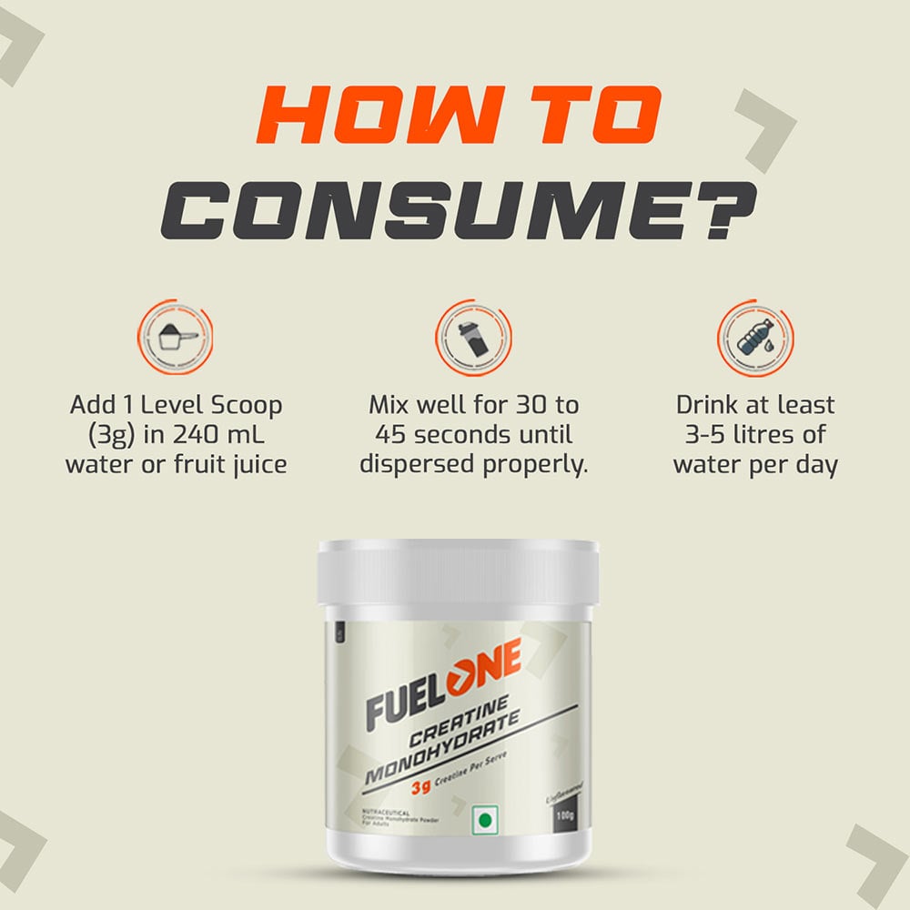 Fuel One Creatine Monohydrate, 100 g (0.22 lb) Unflavoured
